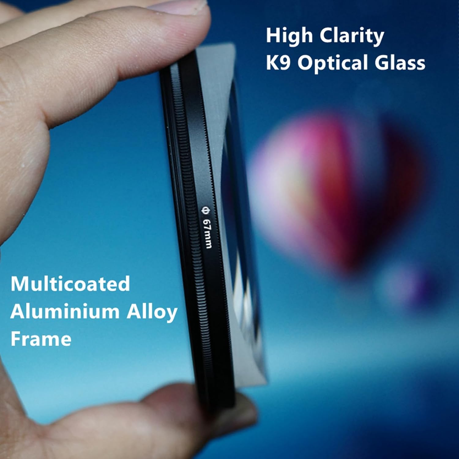 Camera Linear Filter, 67MM Prism Film Special Effects Glass Repeater Lens Repeat Multiple Images Photography Accessories for DSLR Cinematice Video and Photo, Filter Pouch Included - Image 5