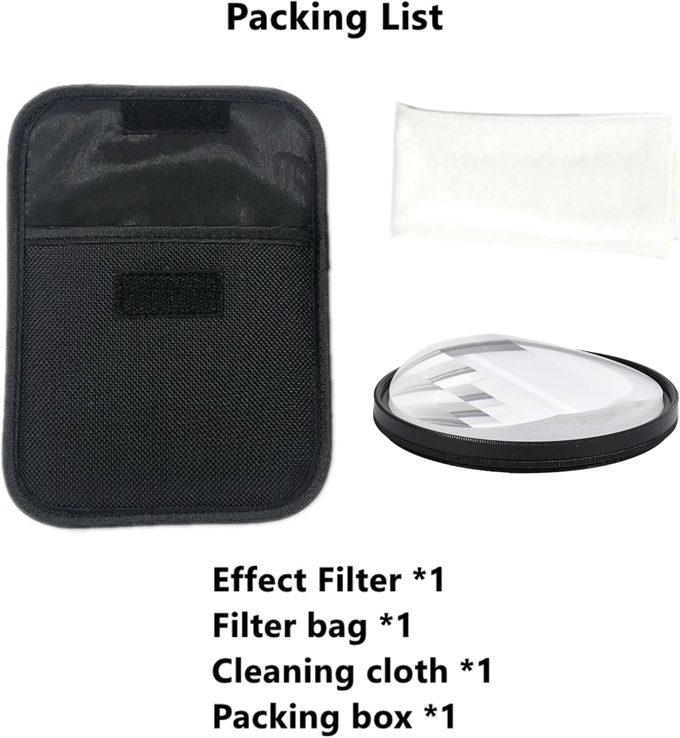 Camera Linear Filter, 67MM Prism Film Special Effects Glass Repeater Lens Repeat Multiple Images Photography Accessories for DSLR Cinematice Video and Photo, Filter Pouch Included - Image 6