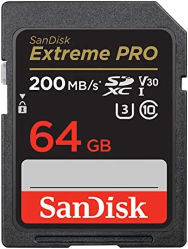 SANDISK 64GB Extreme PRO SDXC UHS-I Memory Card - C10, U3, V30, 4K UHD, SD Card - SDSDXXU-064G-GN4IN | UHS-I, V30, U3, Class 10, 4K video