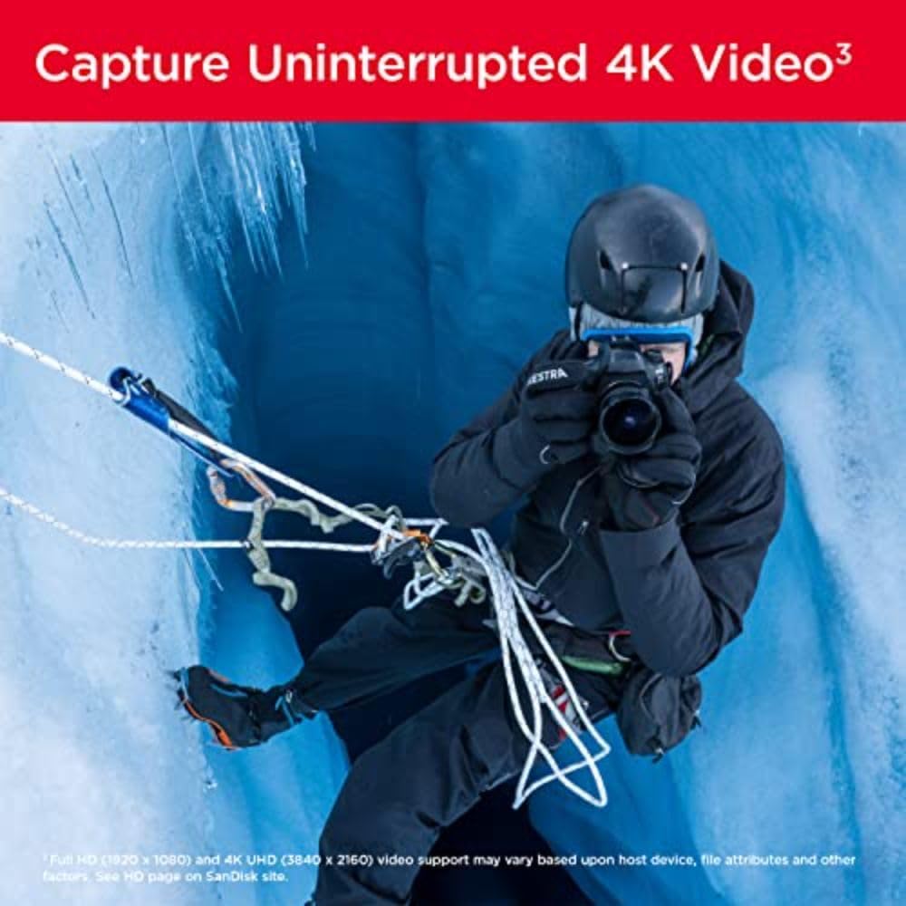 SANDISK 64GB Extreme PRO SDXC UHS-I Memory Card - C10, U3, V30, 4K UHD, SD Card - SDSDXXU-064G-GN4IN | UHS-I, V30, U3, Class 10, 4K video - Image 4