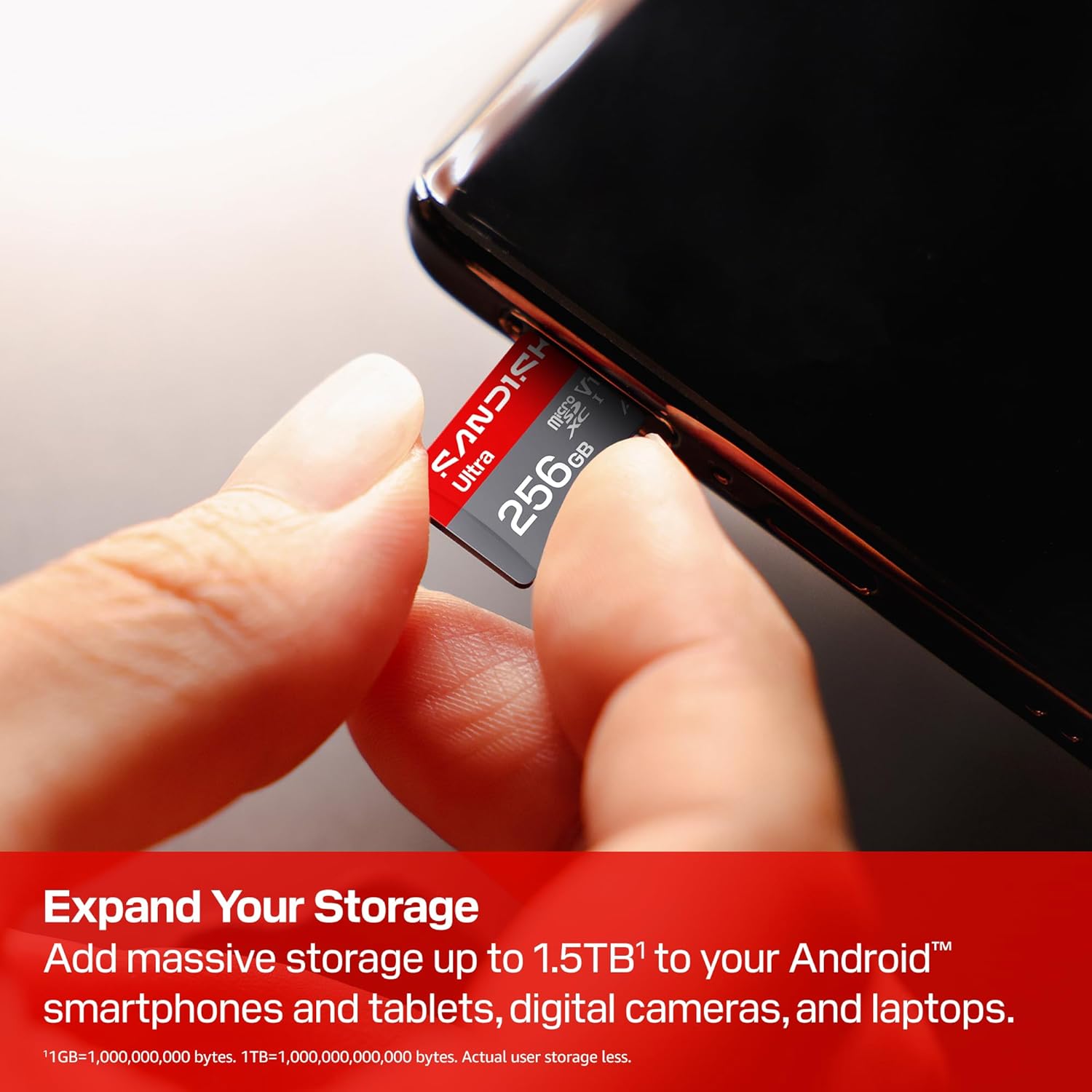 SANDISK 256GB Ultra microSD UHS-I Card - Up to 195MB/s Read Speed, Full HD Video, V10, U1, C10, A4 - SDSQUJQ-256G-GZ6MA - Image 2