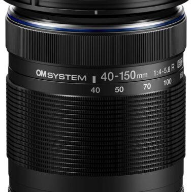OM SYSTEM Olympus M.Zuiko Digital 40-150mm F4.0-5.6 R Black for Micro Four Thirds System Camera, 3.75x Zoom Lens, Portable Design | 3.75x Zoom Lens, Portable Design, Micro Four Thirds Camera