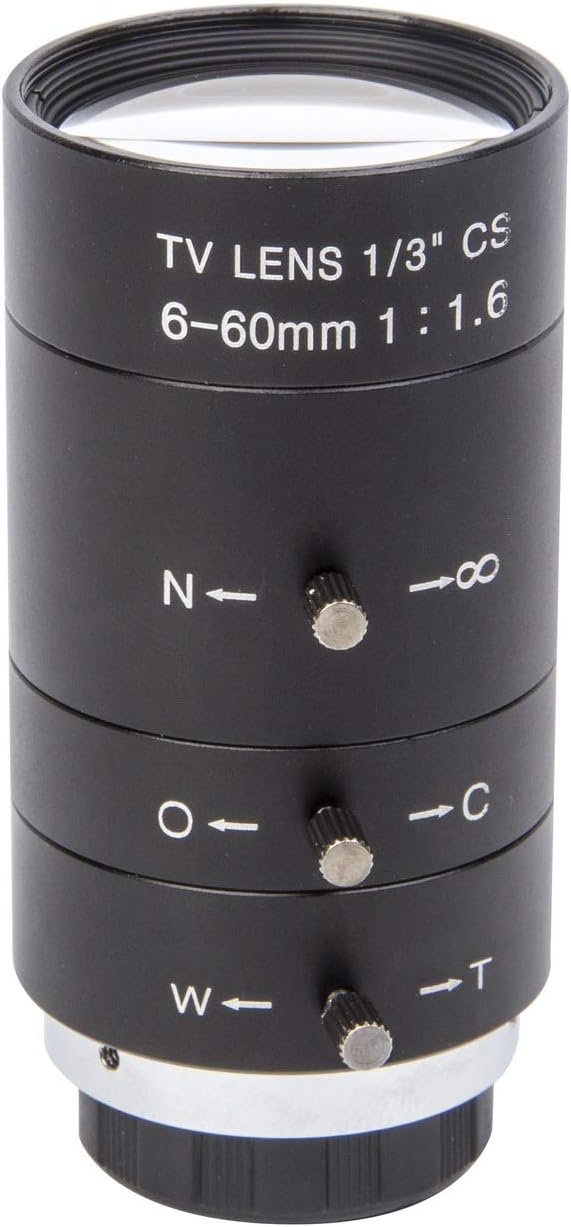 6-60mm 1/3" CS Lens CCTV Lens IR F1.6 Manual Zoom Manual Iris for CCTV CCD Camera